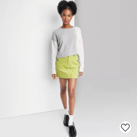 NWT - Women's XL Long Sleeve Boxy Cropped T-shirt - Wild Fable - Picture 3 of 4